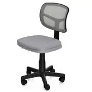 Costway Swivel Office Chair Rolling Conference Chair Armless Mesh Chair Grey