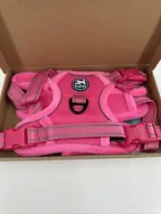 PoyPet No Pull Dog Harness NEW Sz XL Comfortable Vest Pink Adjustable