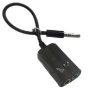 3.5mm Audio Headset Mic Y Splitter Cable Adapter Microphone Earphone Splitter