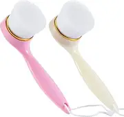 Beomeen 2 Pack Soft Bristle Facial Cleansing Brush for Deep Pore Cleaning, Face Exfoliating Scrub Brush for Face Cleansing Skincare Massaging