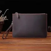 [TATSEN] Envelope Clutch Bag Clutch Bag Men's Business Retro Men's Bag Large Capacity File Bag (Color : B, Size : 19 * 28m)