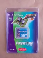 Lexar Media 512MB Compact Flash Memory Card Big Print Digital Film Ritz