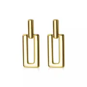 ANYCO Fashion Earrings Gold Trendy Geometric Square Stud Chic Elegant Party Jewelry Accessories for Women