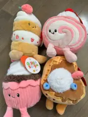 Gigglescape Valentines 2025 Plushies Cupcake Waffle Shortcake Swissroll Set Of 4