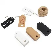 150ct Kraft Gift Tags Labels with String (3 Colors) Classic