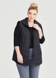 [Taking Shape] Taking Shape Puffer Vest Size 16 in Black - Plus Size Women's Clothing Black