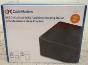 Cable Matters USB 3.0 Dual SATA Hard Drive Docking Station up to 6tb