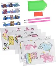 Toyvian 1 Set DIY Unicorn Diamond Drawing Sticker of Adhesive Gems for Crafting Decorating Cups Notebooks More Fun Art Supplies