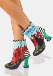 [Irregular Choice] Green With Evil Ankle Boots