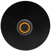 Wired Doorbell Chime Push Button Black Metal Circular Recessed Mount LED Light