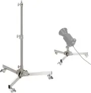 NEEWER Heavy Duty Light Stand with Casters, Max Height 3.2ft/98cm, Stainless Ste