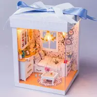 在飛比找樂天市場購物網優惠-【WT16122110】 手製DIY小屋 禮物盒造型 手工拼
