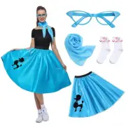 Rabtero Women Sock Hop Costume, Adult 1950s Poodle Dress Costume, 50's Poodle...