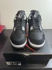 Air Jordan 4 Black Canvas Retro SE Size 9.5 Mens Sneakers 2022 DH7138-006