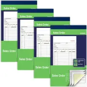 Joyberg 4 Pack Receipt Book, 4.17"x7.2", 2-Part Carbonless Carbon Copies
