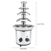 4 Tier Electric Chocolate Melting Fondue Fountain Maker for Parties and Events