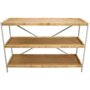 Harbour Metal MDF 130x85cm Console Table w/ Shelves Home Rect Furniture Natural