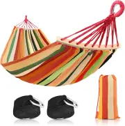 Portable Hammock Single & Double Hammocks with Carrying Bag and 2 Tree Straps...