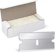 Single Edge Razor Blades 100 Pack – Heavy Duty Replacement Blades for Razor Scraper, Utility Knife, Box Cutter – Industrial High Carbon Steel for Removing Stickers, Decals, Paint, Adhesive