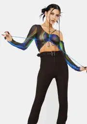 [Dolls Kill] Tapi Mesh Crop Top