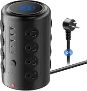 Heavy Duty Power Strip Tower with 16 Outlets and 5 USB Ports (2 USB-C), 1500J S