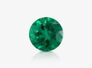 7.44 Carat ICA Certified Natural Emerald Round Brilliant Cut for Jewelry Making