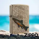 ZIPPO 金屬魚-紅點鮭屬防風打火機 ZA-6-F11 雷雕技術 雙面加工機身 如櫻花般嬌豔 北太平洋 終身保固