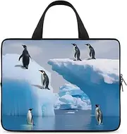 Laptop Case Sleeve Shockproof Computer Carrying Bag Penguins On The Iceberg Notebook Case Cover Laptop Bag Water Resistant Computer Cases Tablet Briefcase for Travel Business 17 Inch