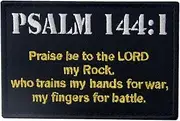 [EmbTao] Tactical Psalm 144:1 BNW Patch Combat Badge Morale Applique Embroidered Fastener Hook & Loop Emblem