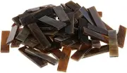 Sclmgo Glass Mosaic Tiles Set for Creative DIY Projects, Brown, as described