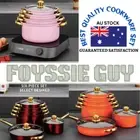 Non Stick Frying Pan Set 12-Piece Stainless Steel Skillet Cookware Cook Frypan.
