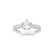 THOMAS SABO Heritage Glam Solitaire Ring with White Zirconia Stones