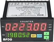 Multi-Functional Dual Light-Emitting Diode Display Digital Counter 90~265V AC/DC Length Meter with 2 Relay Output and Pulse PNP NPN