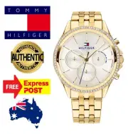 NEW TOMMY HILFIGER "ARI" TH1781977 GOLD/WHITE CHRONOGRAPH WOMENS WATCH