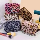 Leopard Print Makeup Bag Large Capacity Wash Pouch Durable Travel Organizer