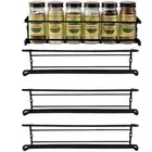 4/8PCS Kitchen Organizer Wall Mount Spice Rack Single Tier Hanging Shelf