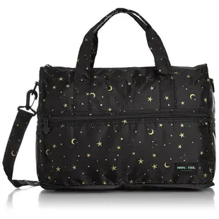 HAPITAS 星空黑 旅行袋 行李袋 摺疊收納旅行袋 插拉桿旅行袋 HAPI+TAS H0004-169 (小/大)