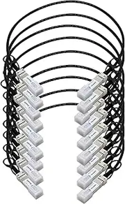 10pack 0.25m (0.82ft) QSFPTEK 10G SFP+ Twinax Cable, Direct Attach Copper(DAC) Passive Cable for Cisco SFP-H10GB-CU0.25M, Meraki, Ubiquiti, Mikrotik, Fortinet, Netgear, Supermicro