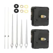 2Set Quartz Clock Movement 0.7" Movement Shaft for 7-8mm Clock Dial Thick Silver