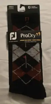 FootJoy ProDry Golf Socks Men's 7-12 Plaid Argyle DrySof Moisture Control New