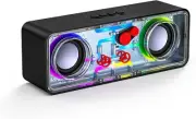 Portable Bluetooth Speaker, Transparent Wireless with RGB Lights