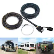MICTUNING 4 Pin 5 Wire Trailer Light Wiring Harness 22FT- 4-Way Flat 5 Wire Plug