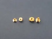 Real 14k Yellow Gold Earnut for Earrings Butterfly Backs Small Large