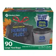 Member'S Mark 39 Gallon Power-Guard Drawstring Yard Trash Bags 90 Ct FREE SHIP