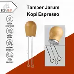 TAMPER ESPRESSO 咖啡針分配器咖啡篡改器不銹鋼棕色