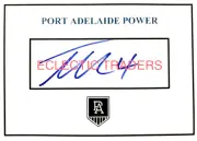 Todd Marshall SIGNED Port Adelaide Power Football Club Card. AFL Butters Wines