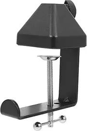 Kisangel 1Pc Microphone Mount Clamp Heavy Duty Iron Holder for Tabletop Use Securely Clips to Desks for Live Streaming Gaming and Public Events
