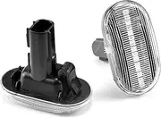 Side Mirror Indicator For Suzuki For Jimny B64W JB74 JB23 JB64 1Pair Led Side Marker Flowing Turn Signal Lamp Dynamic Blinker Dynamic Sequential Blinker(Crystal white)