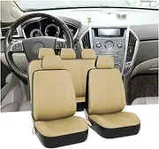 9 Piece Universal Car Seat Cover PU Leather Seat Protector Cover Breathable Protective Cushion Car Interior Accessories