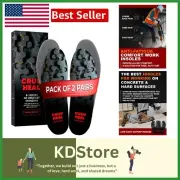 Customizable Comfort Insoles for Work Boots - 2 Pairs, Black - Foot Pain Relief